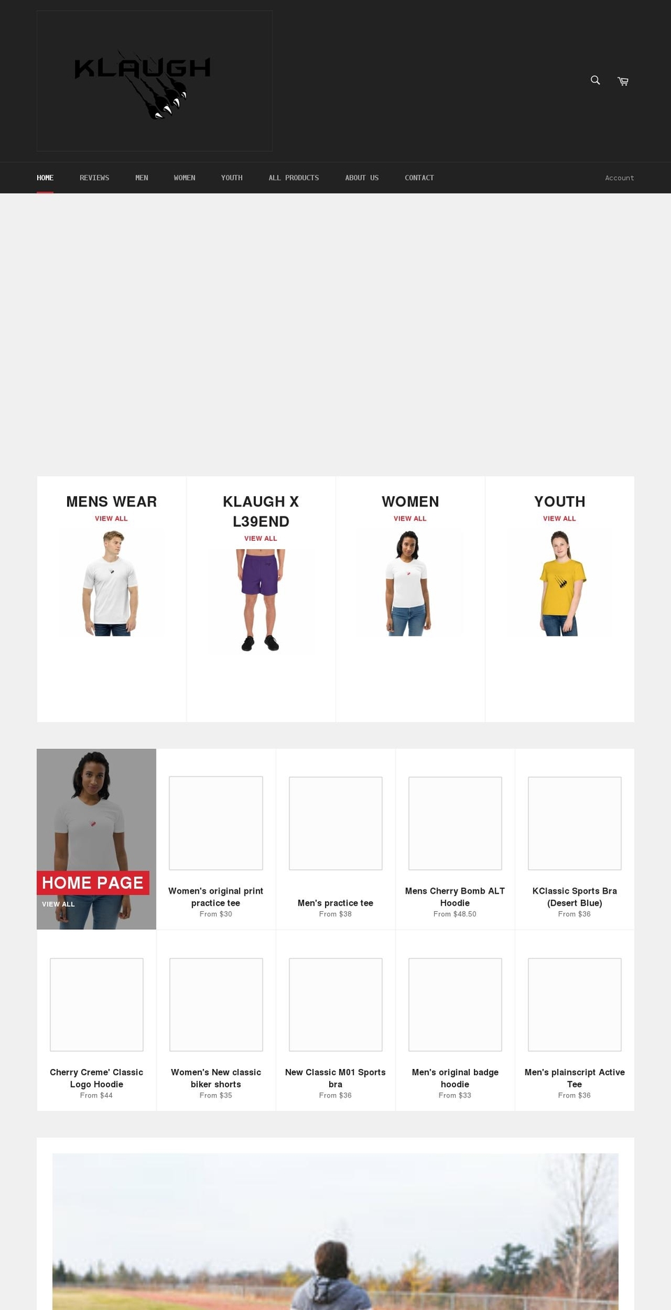 klaugh.shop shopify website screenshot