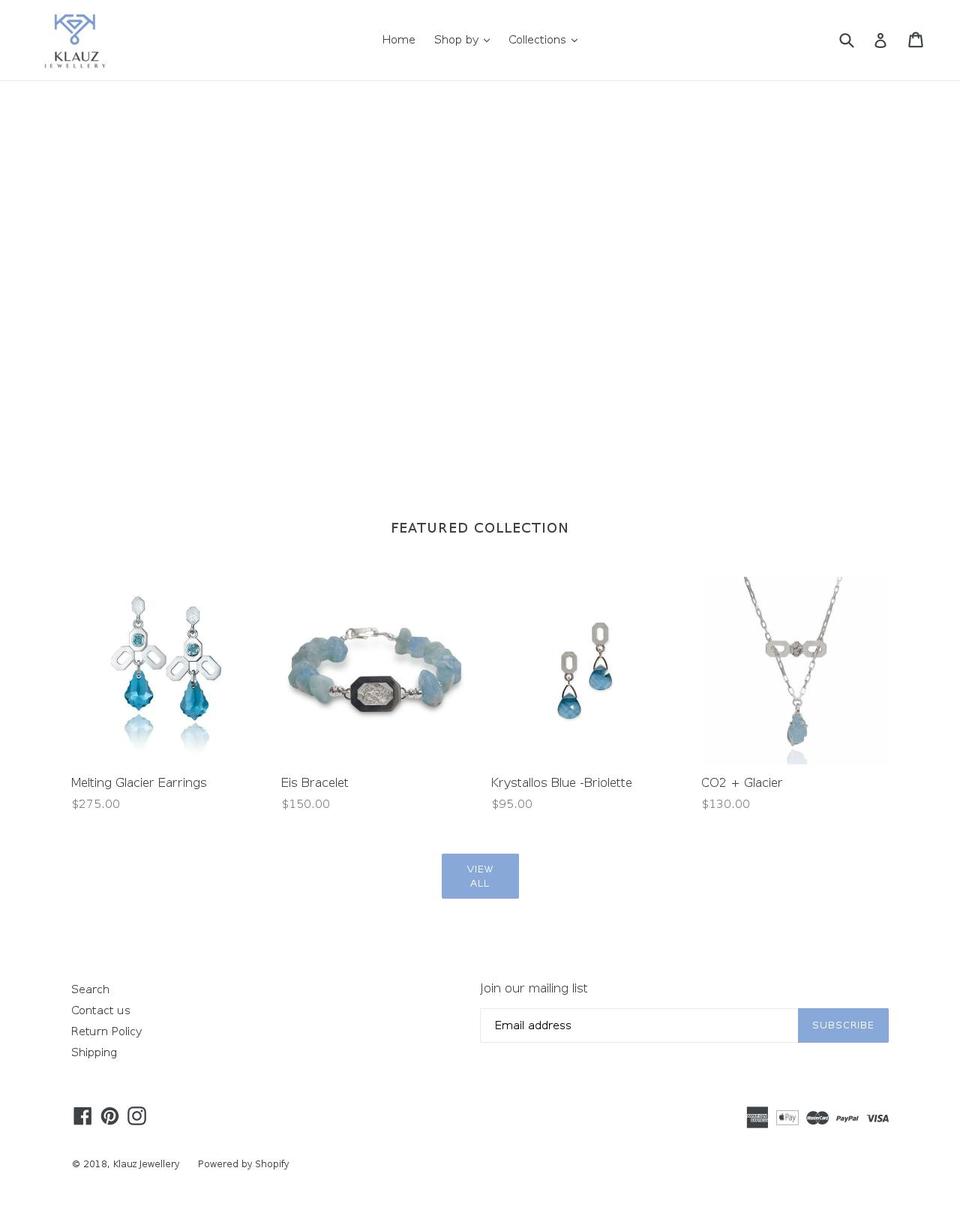 klauzjewellery.com shopify website screenshot