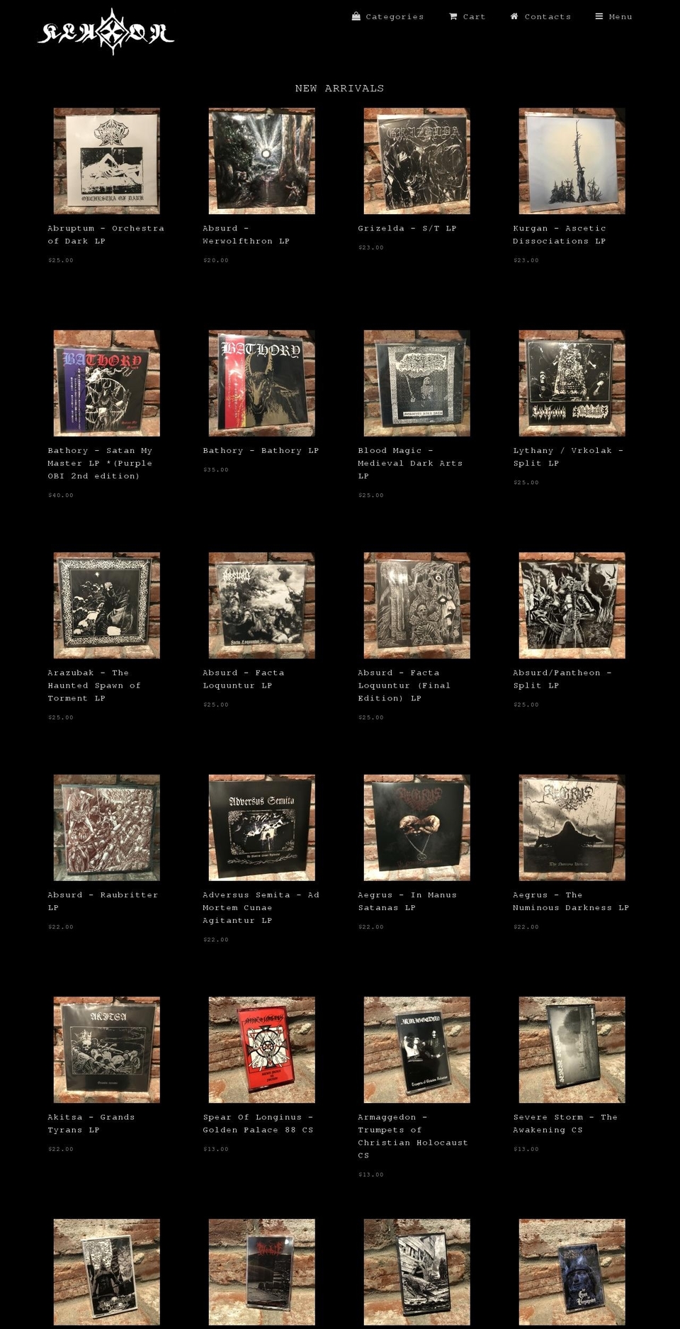 klaxon-records.com — Shopify storefront screenshot