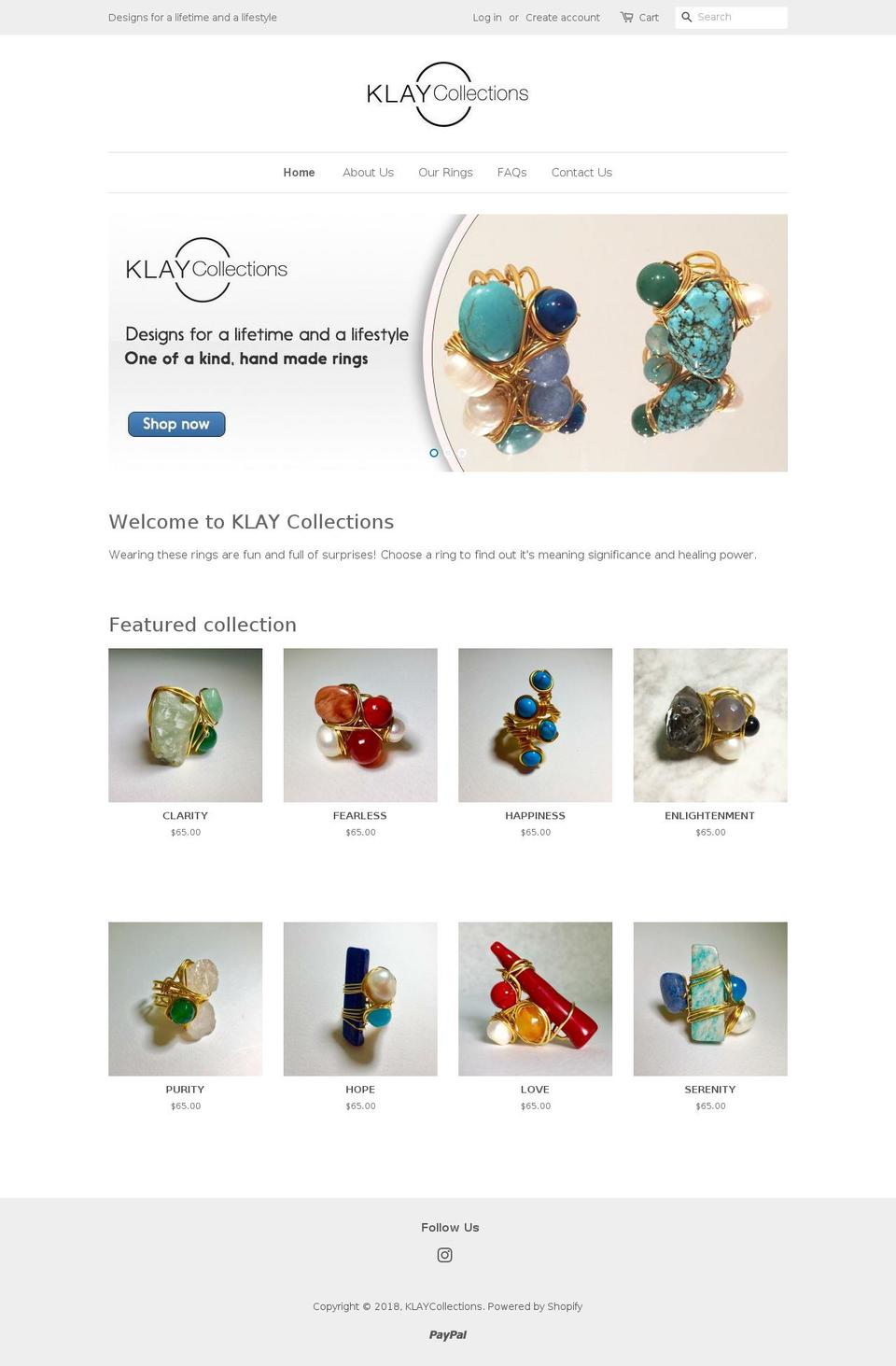 klaycollections.com — Shopify storefront screenshot