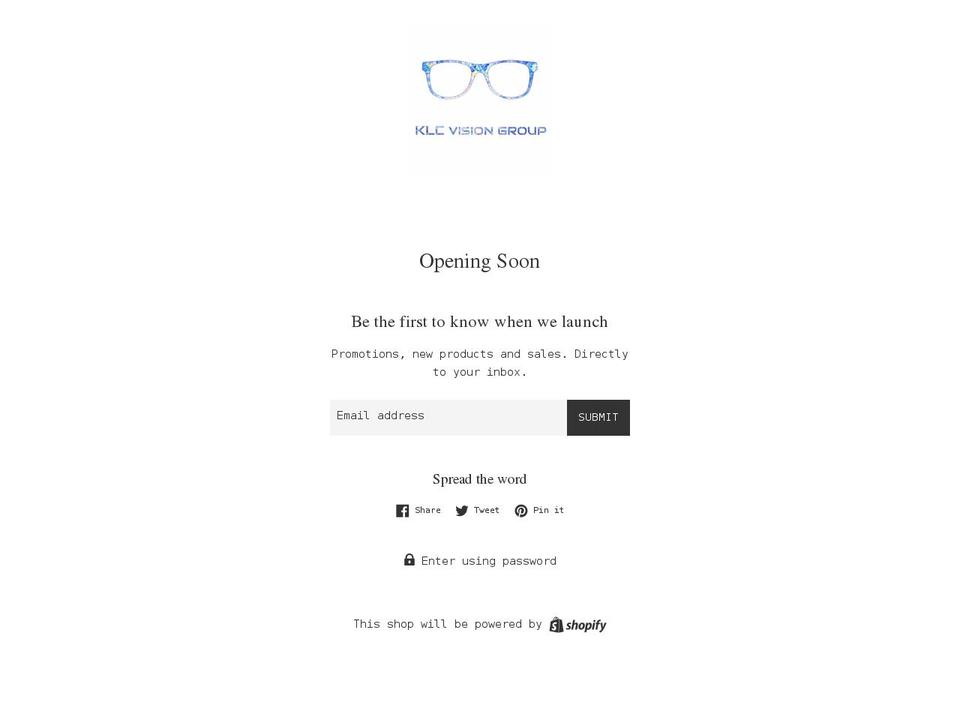 klcvisiongroup.com — Shopify storefront screenshot