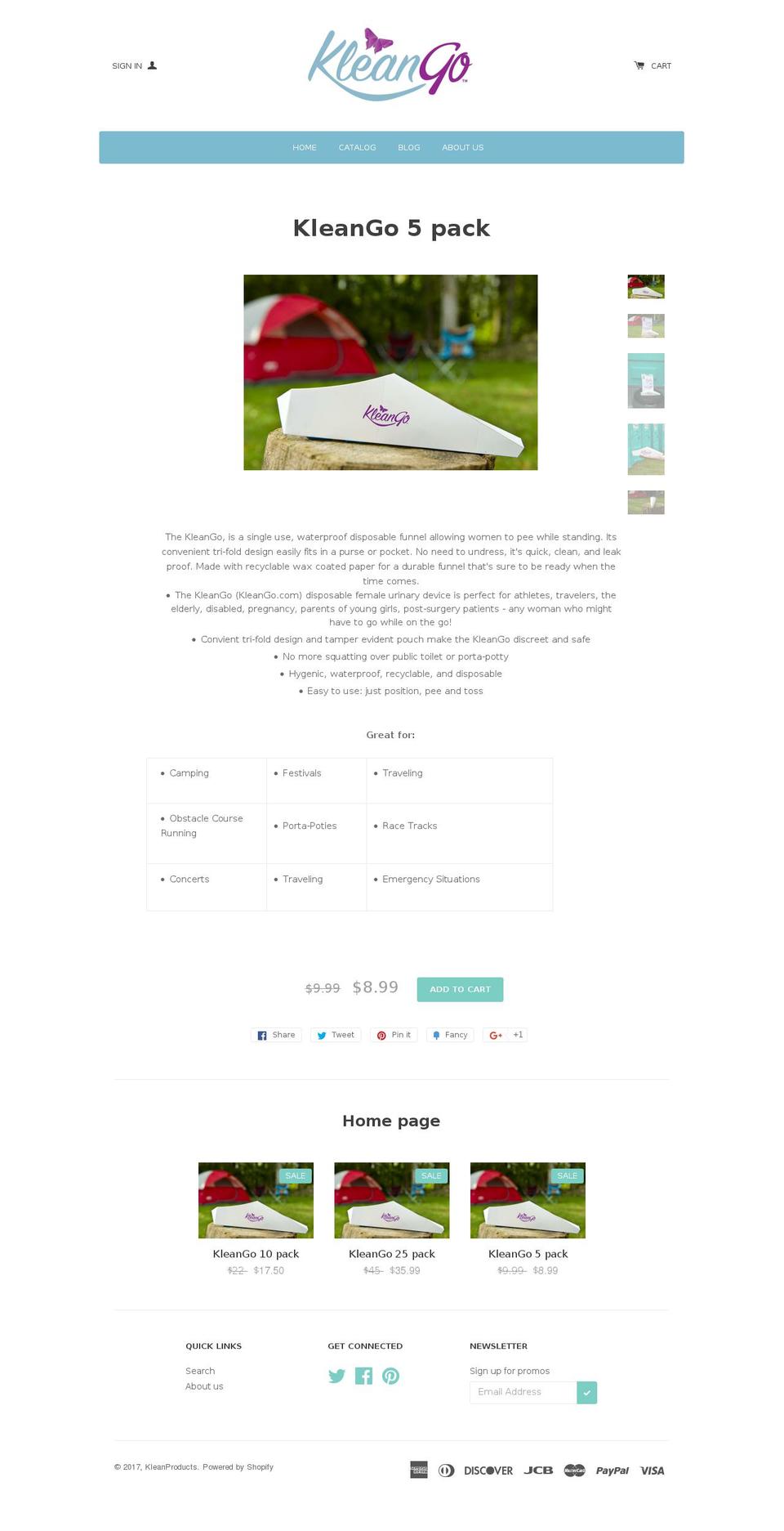 kleango.com shopify website screenshot