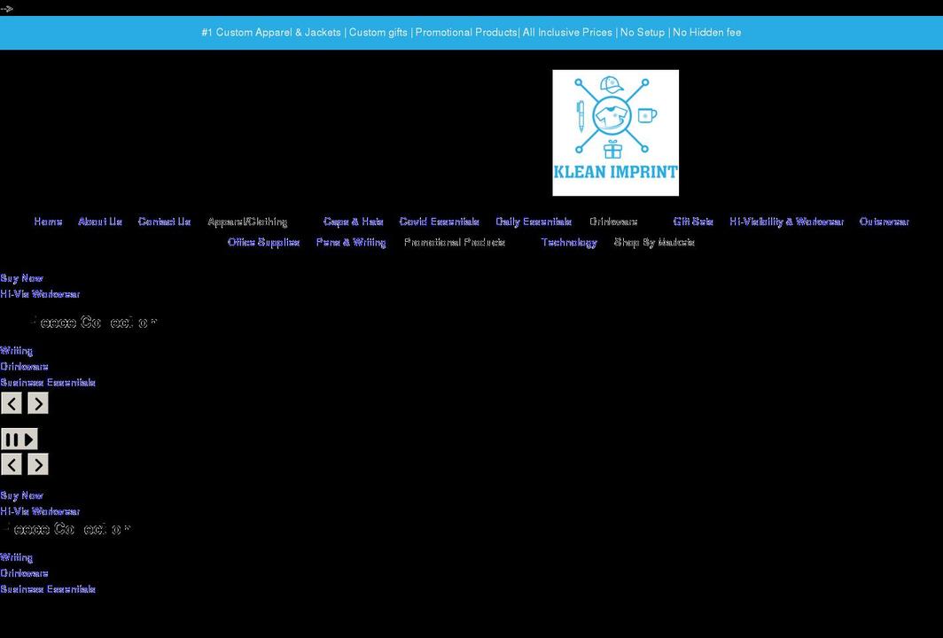 kleanimprint.com shopify website screenshot