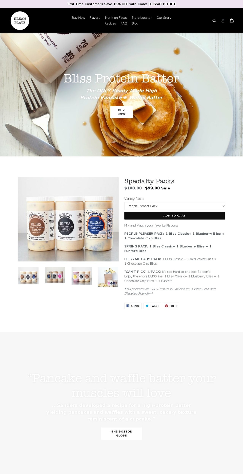 kleanplate.com shopify website screenshot