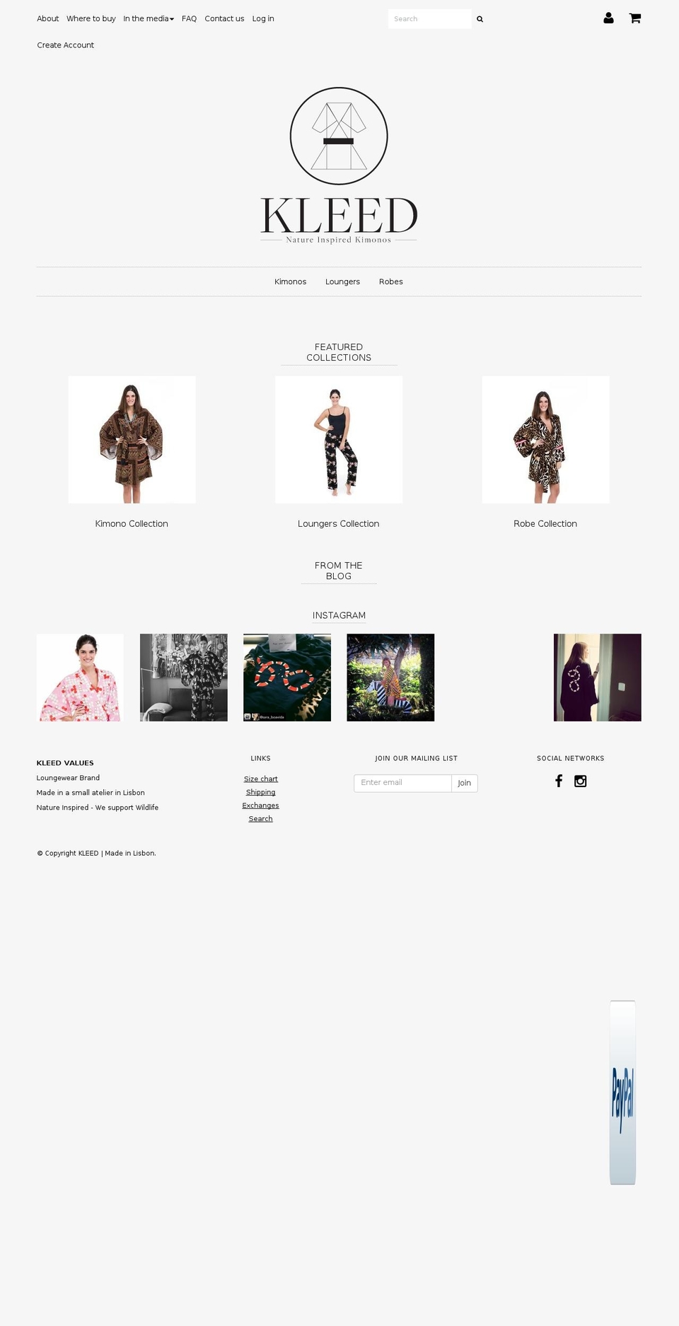 kleedkimonos.com shopify website screenshot