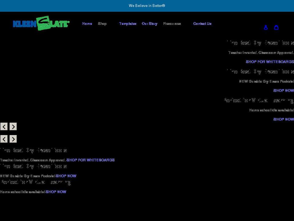 kleenslate.com shopify website screenshot