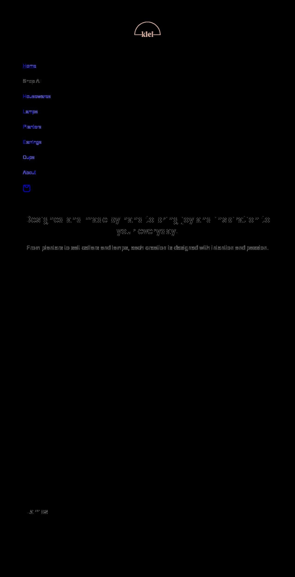 kleiceramics.com shopify website screenshot
