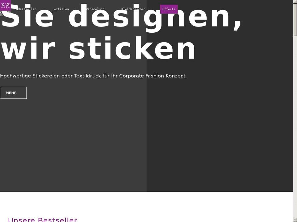 kleidermachen.ch shopify website screenshot