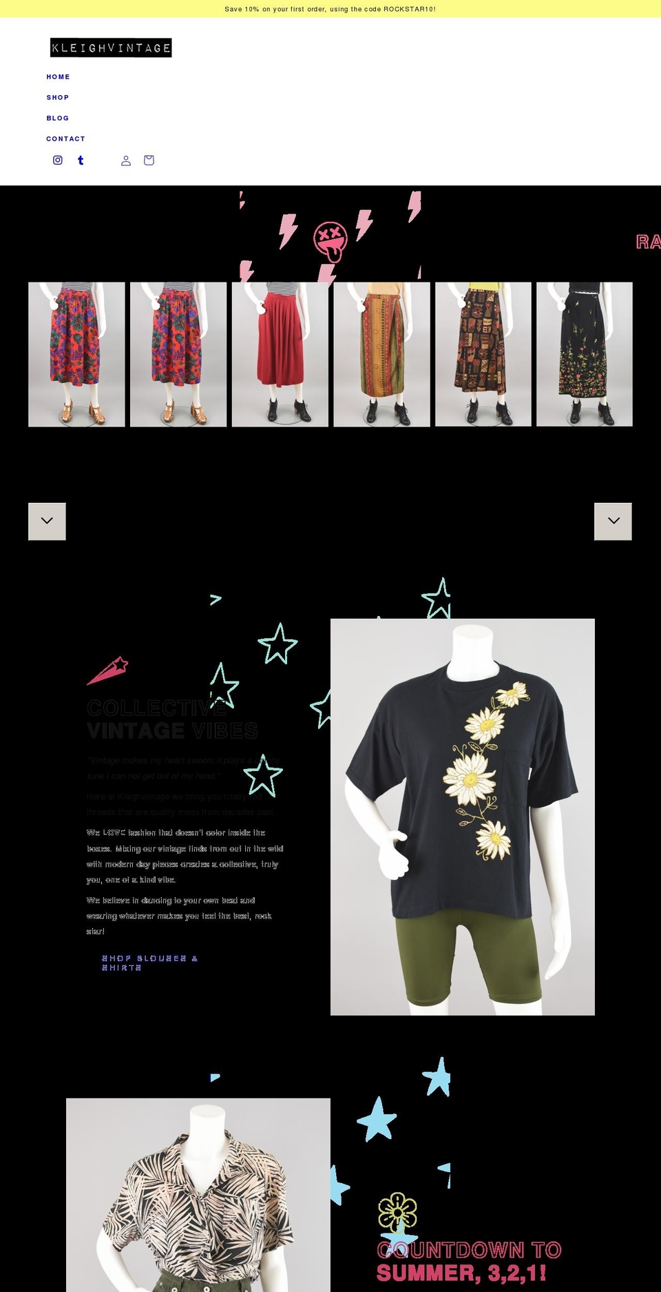 kleighvintage.com shopify website screenshot