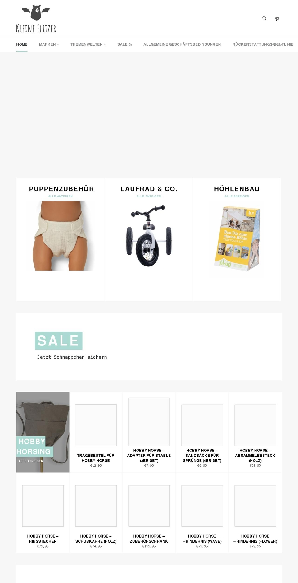 kleine-flitzer.com shopify website screenshot