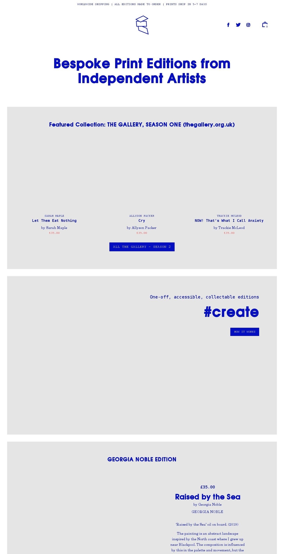 kleineditions.com shopify website screenshot