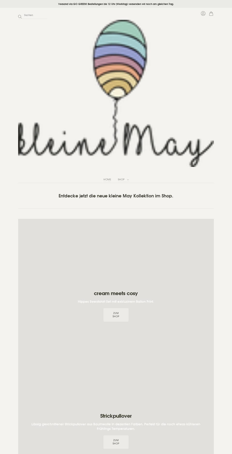 kleinemay.com shopify website screenshot