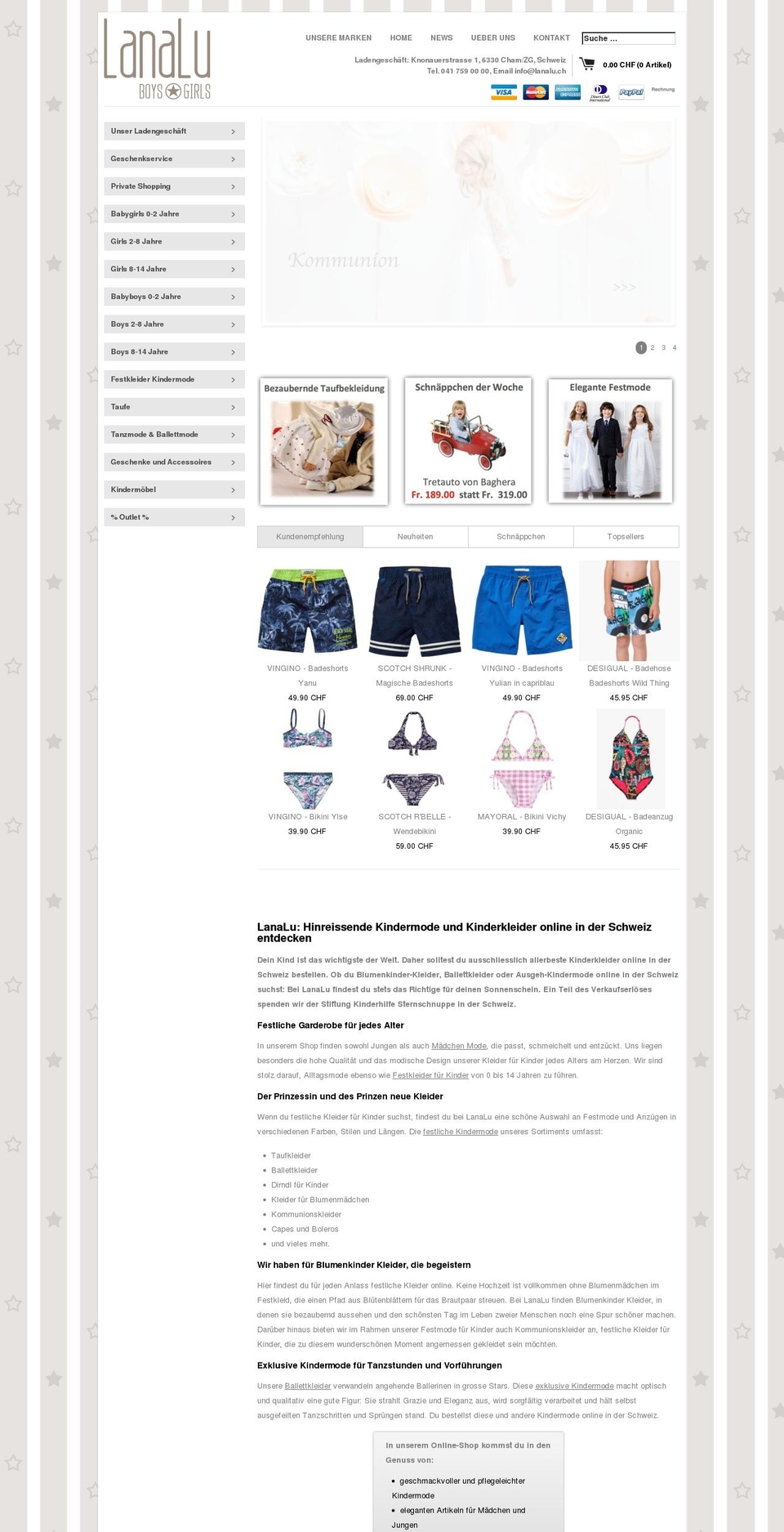 Expo Shopify theme site example kleineprinzessin.ch