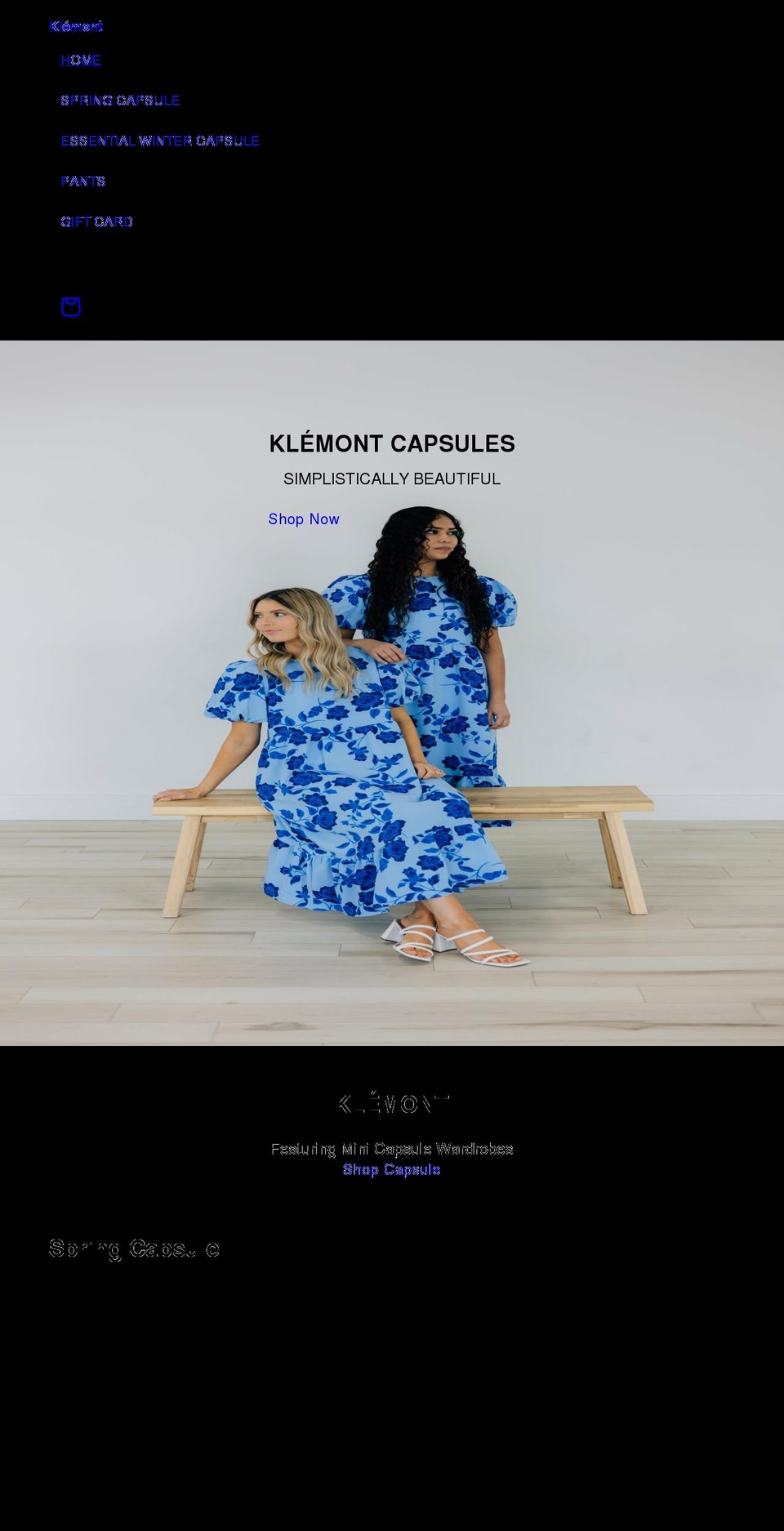 klemontclothing.com shopify website screenshot