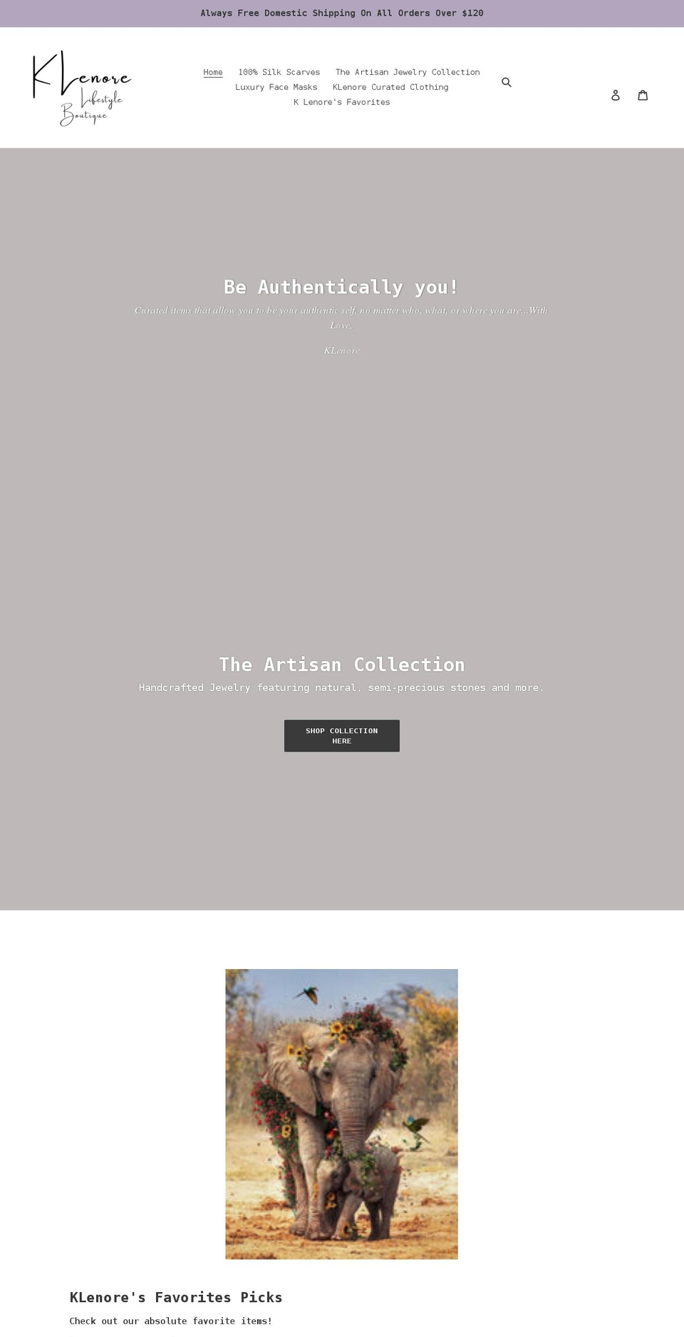 klenore.com shopify website screenshot