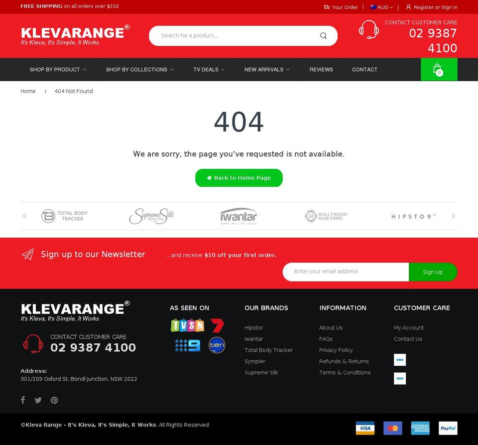 Main Layout 2017 (Beeketing Fixed) Shopify theme site example klevashears.com.au