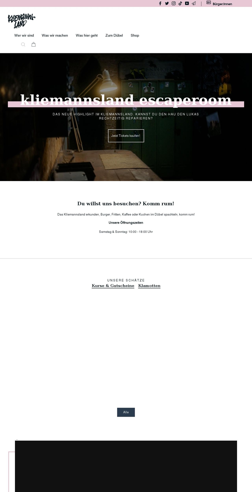 kliemannsland.de shopify website screenshot