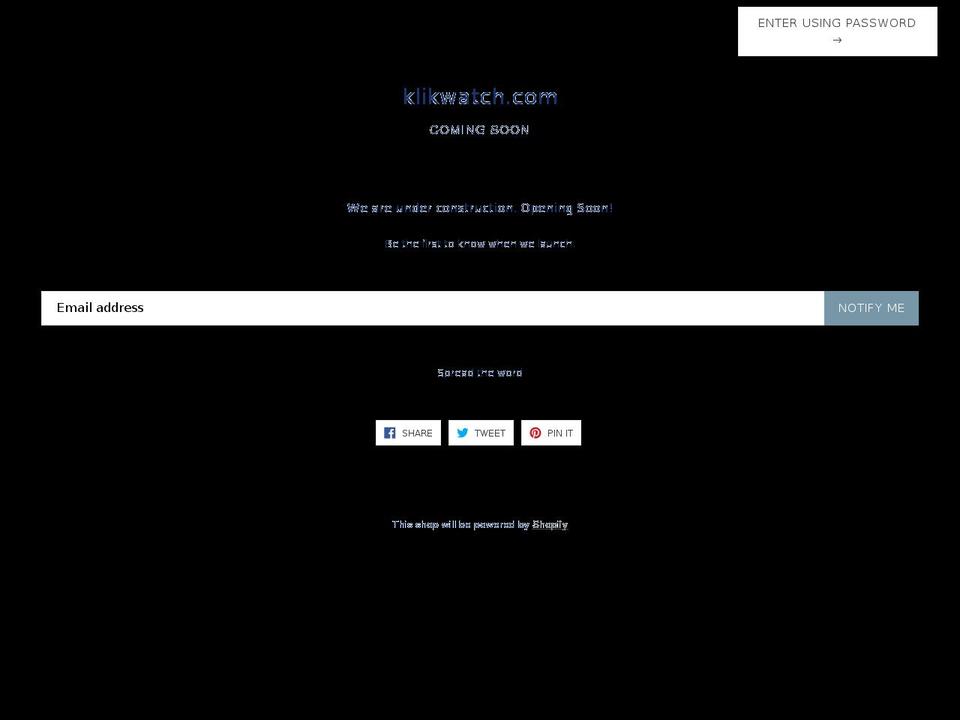 klikwatch.com — Shopify storefront screenshot