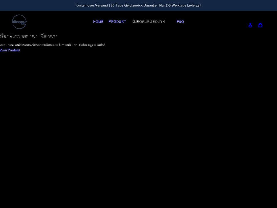 klinopur.com shopify website screenshot
