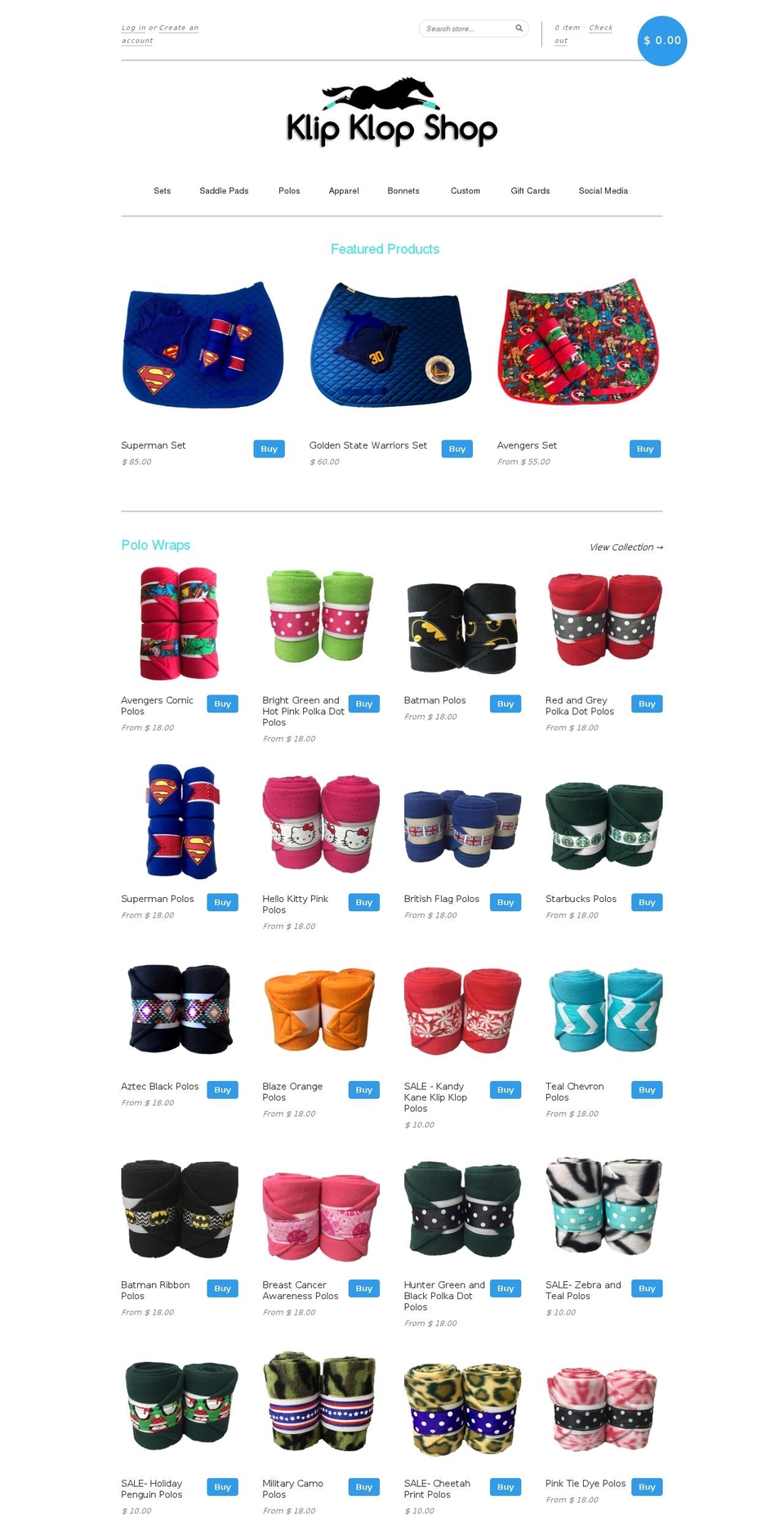 klipklopshop.com shopify website screenshot