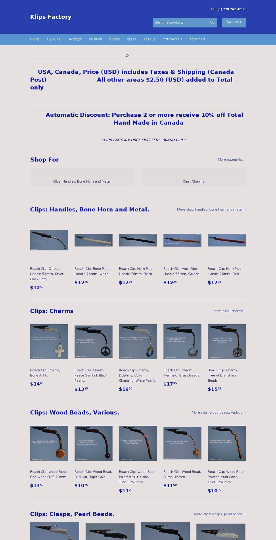 klipsfactory.com — Shopify storefront screenshot