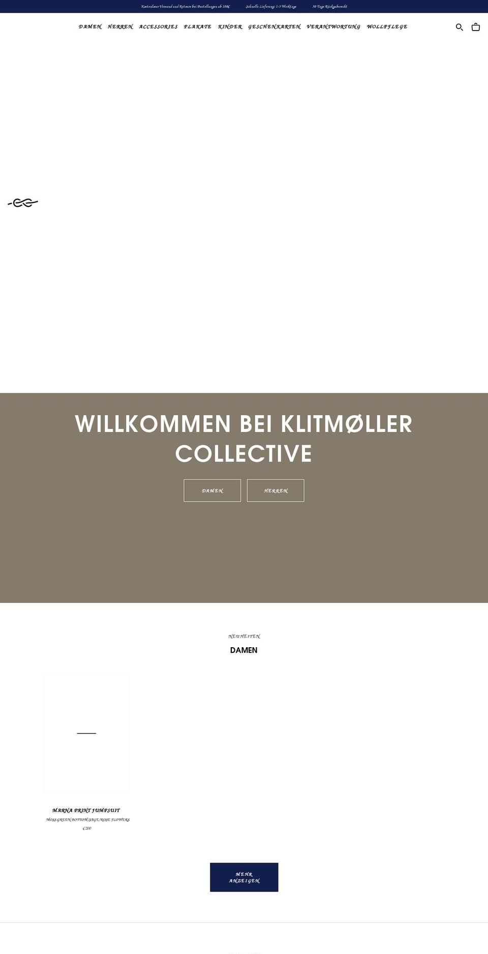 klitmollercollective.de shopify website screenshot