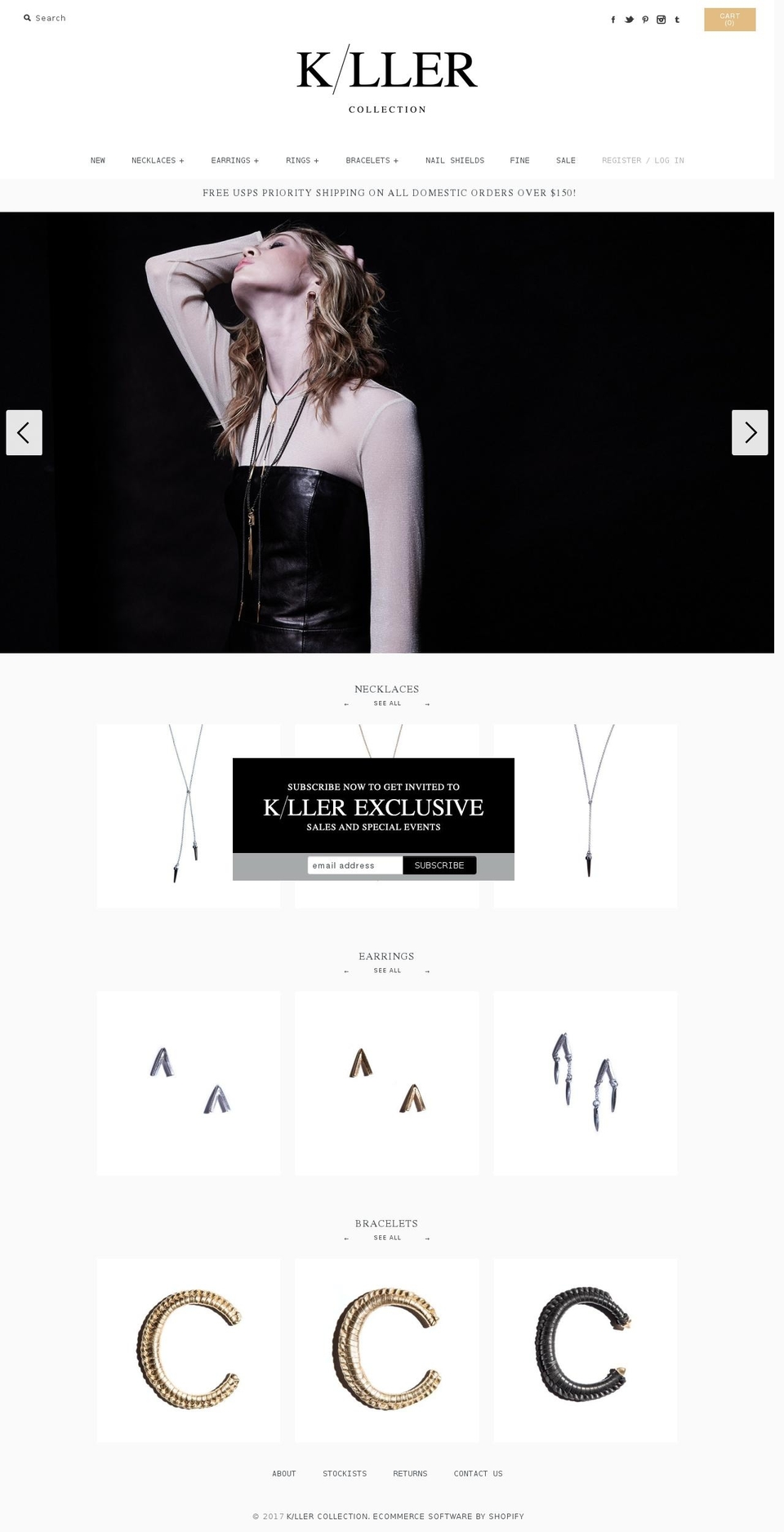 kllercollection.com shopify website screenshot