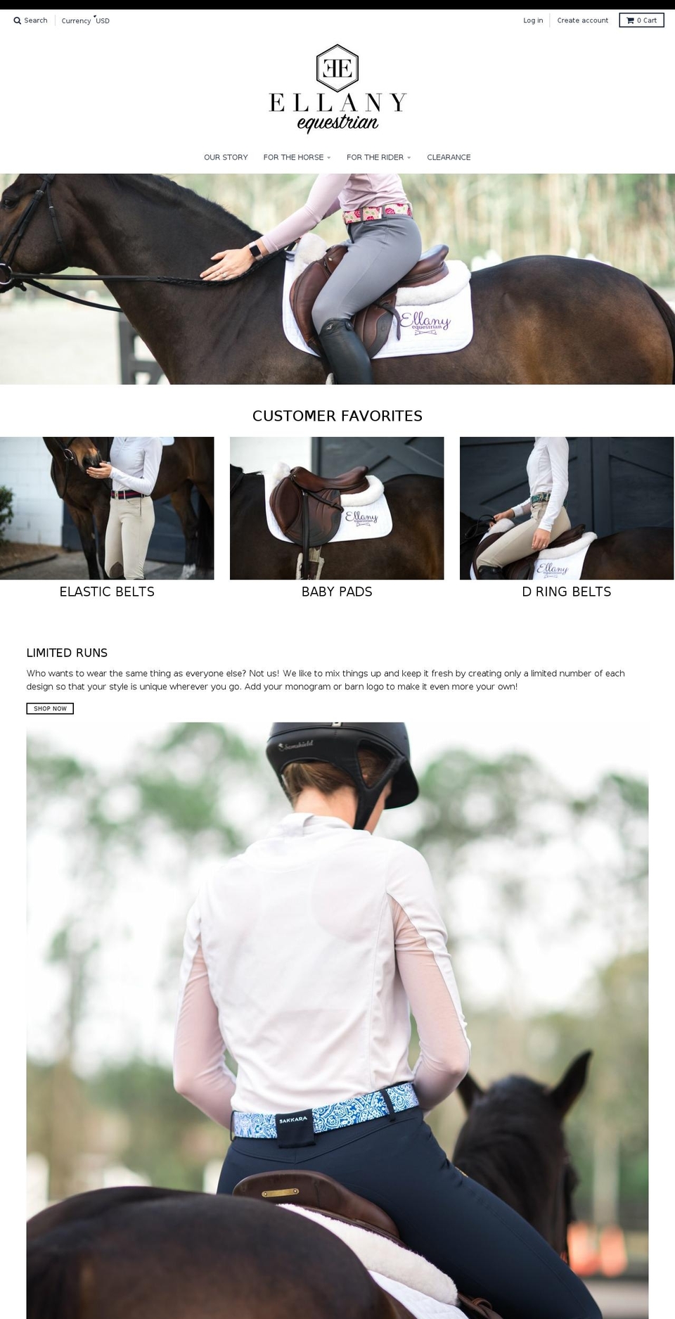 klmequestrian.com — Shopify storefront screenshot