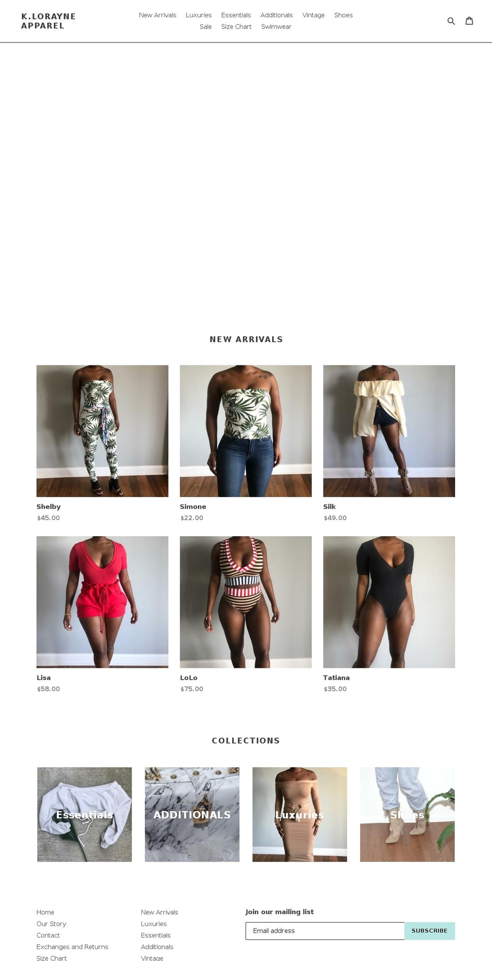kloapparel.com shopify website screenshot