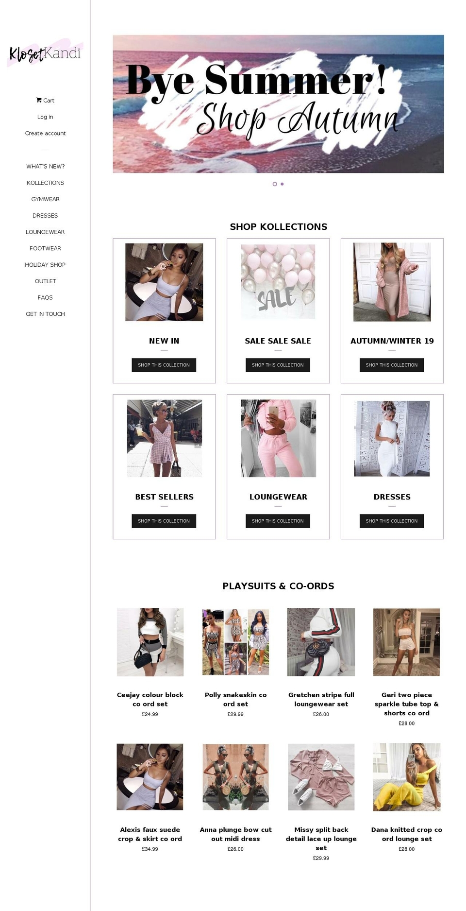 klosetkandi.co.uk shopify website screenshot