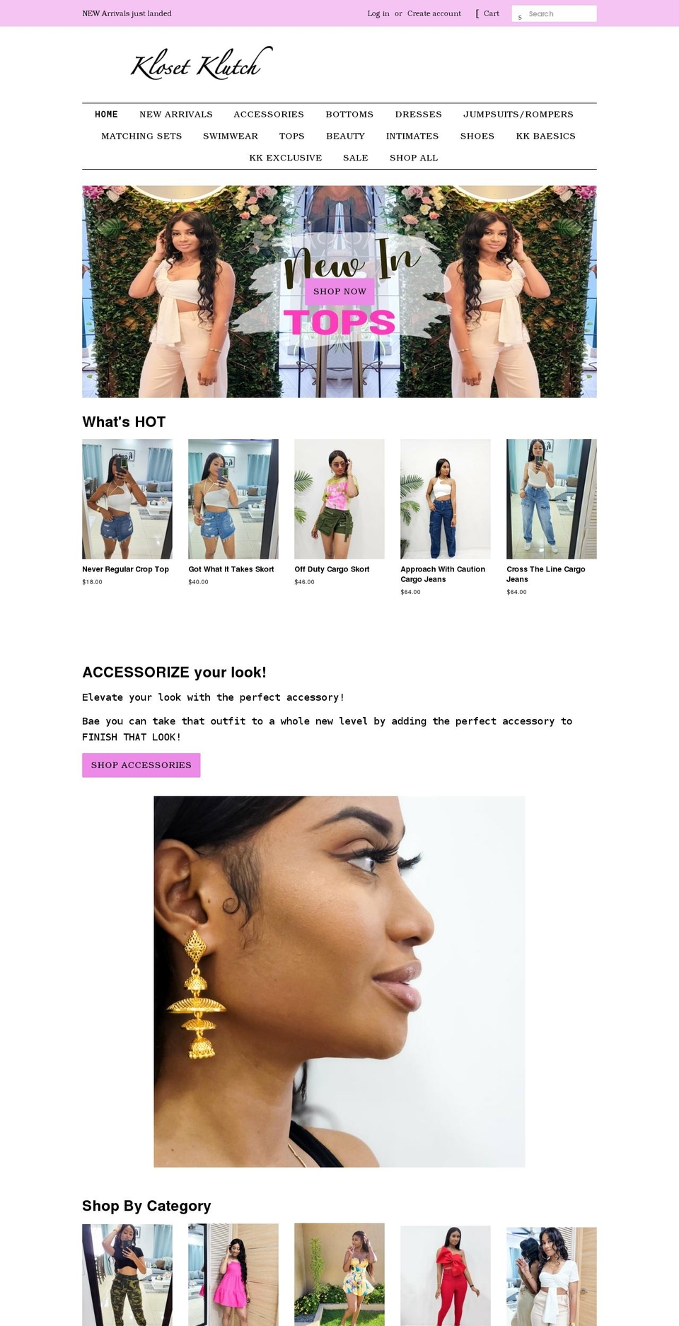 klosetklutch.com shopify website screenshot
