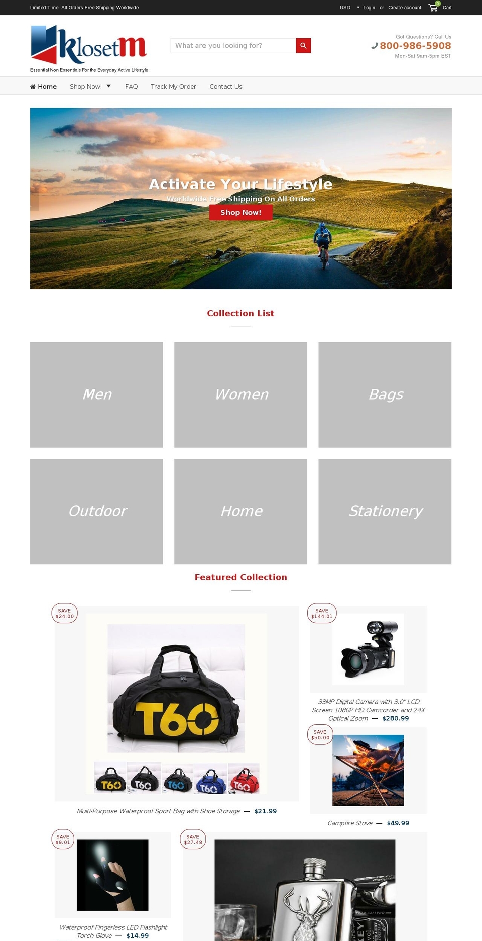 klosetmshop.com shopify website screenshot