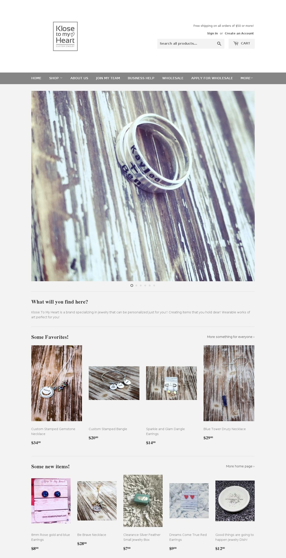 klosetomyheart.com — Shopify storefront screenshot