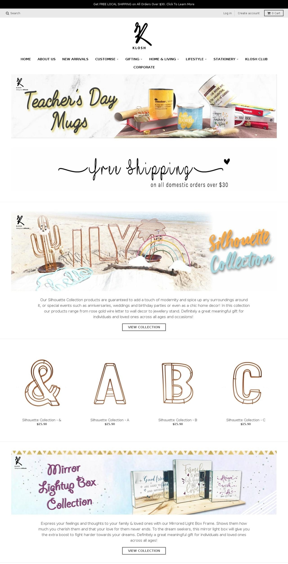 kloshonline.com — Shopify storefront screenshot