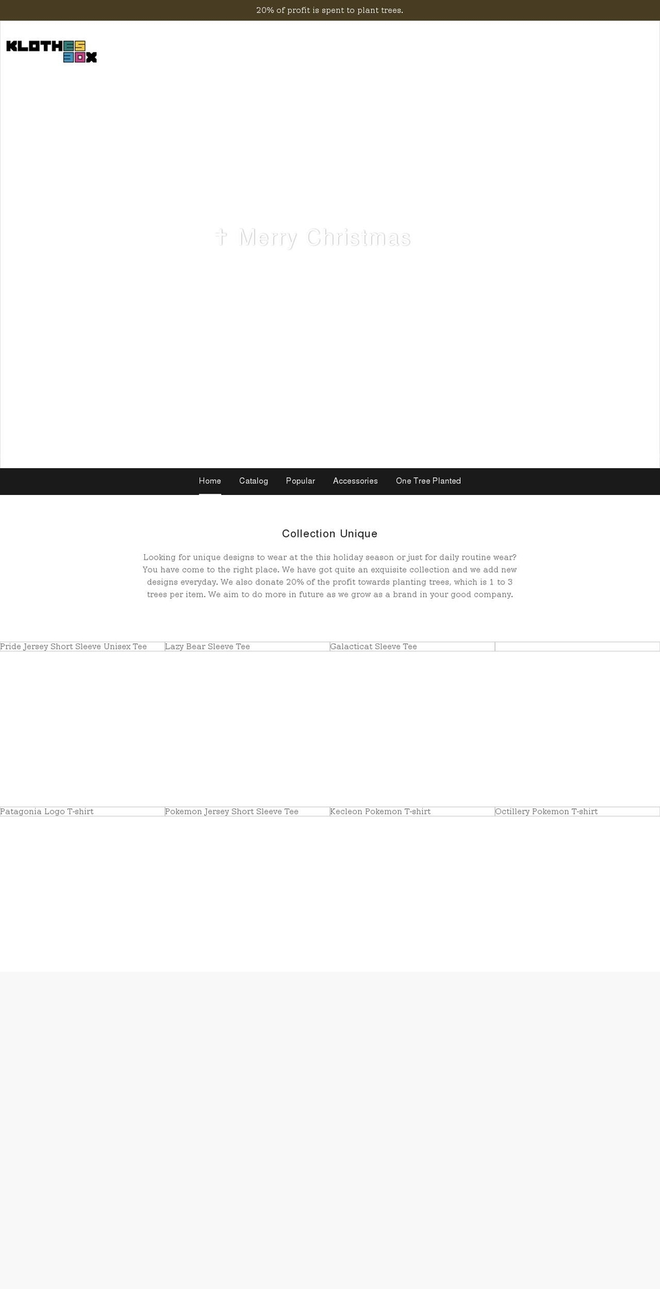 klothesbox.com shopify website screenshot