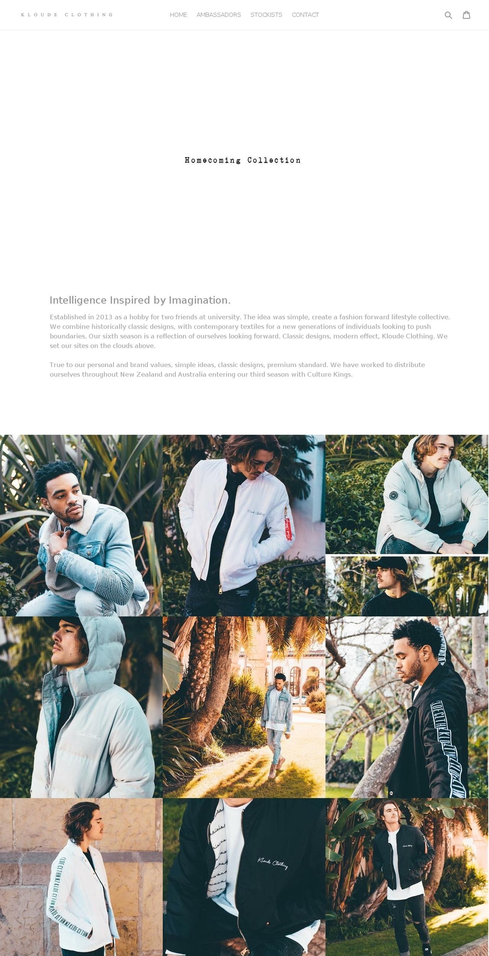 kloudeclothing.com shopify website screenshot