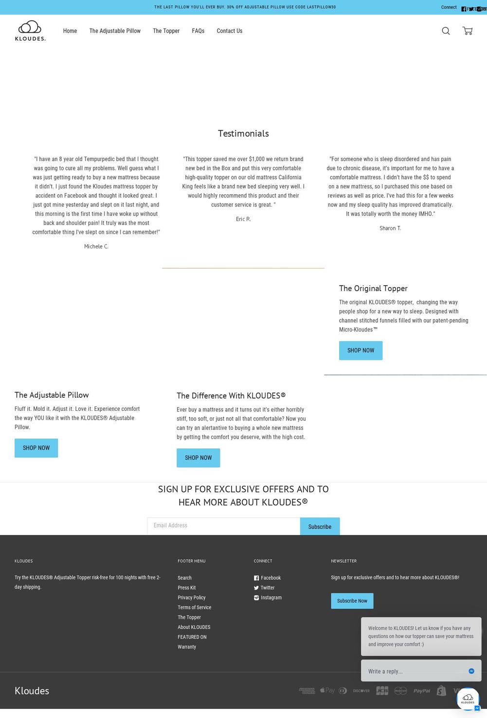 kloudes.com — Shopify storefront screenshot