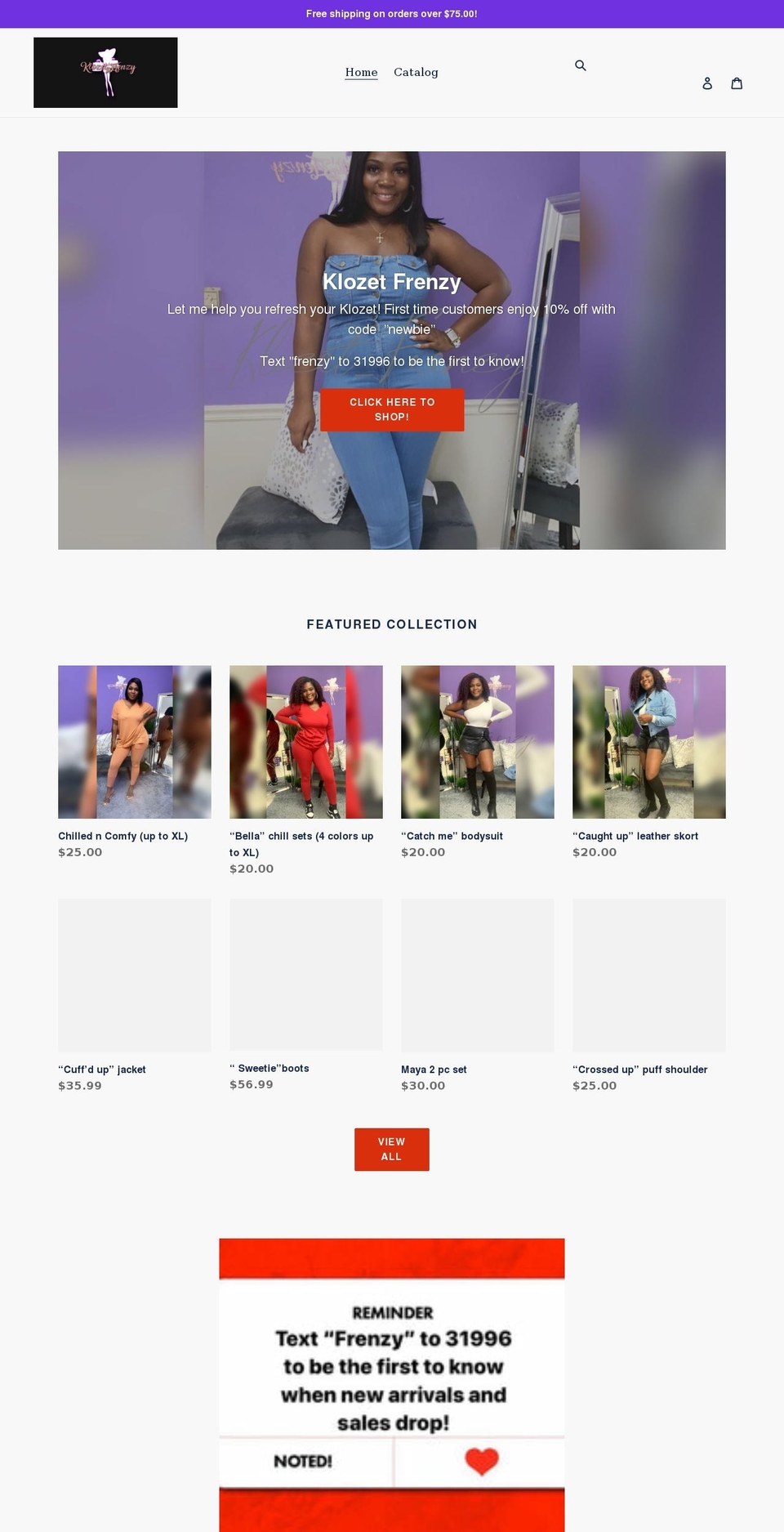 klozetfrenzy.com shopify website screenshot