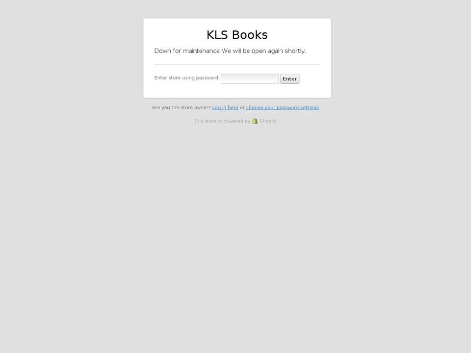 klsbooks.net shopify website screenshot