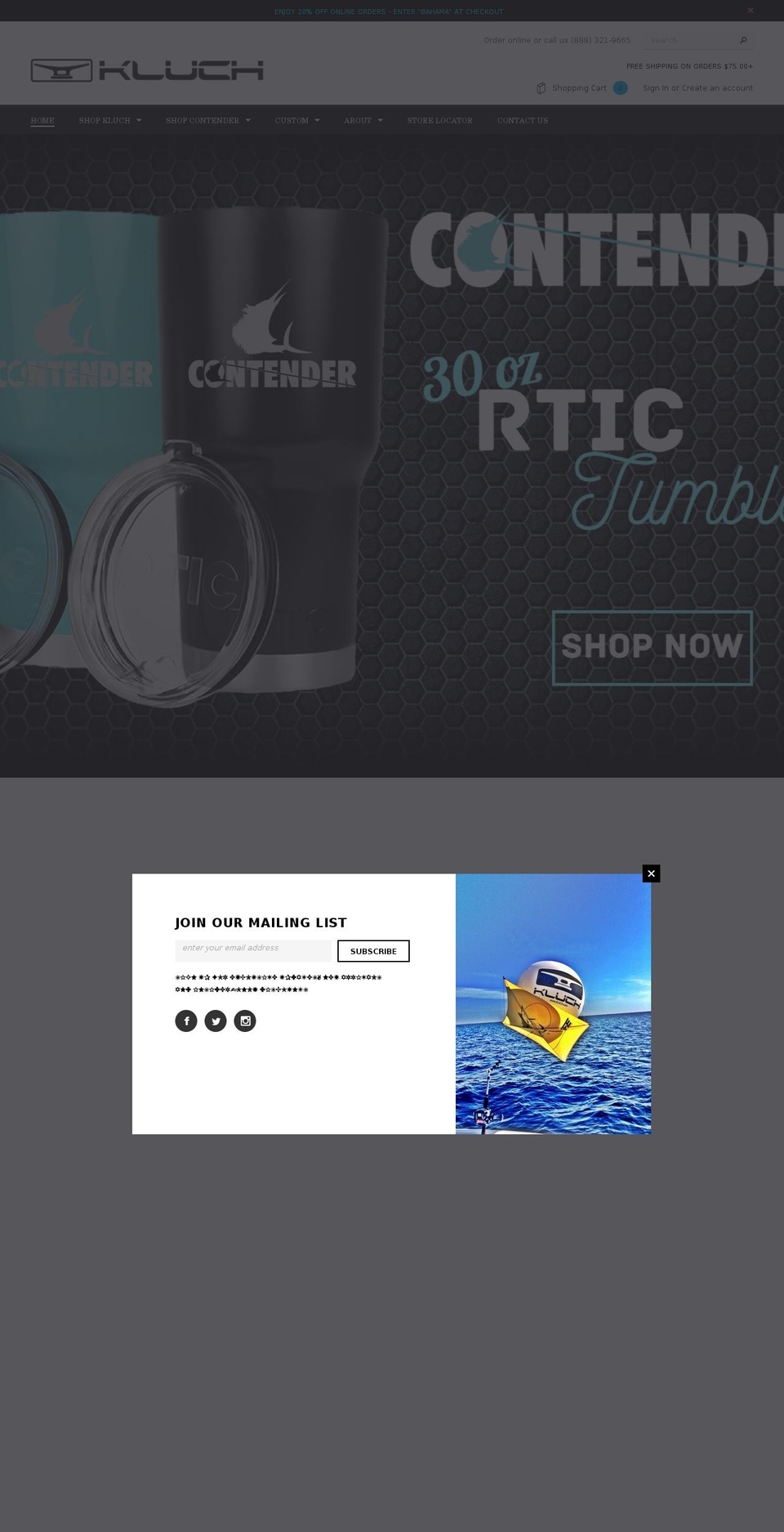 kluch.com shopify website screenshot