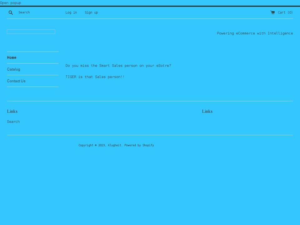 klugheit.xyz shopify website screenshot