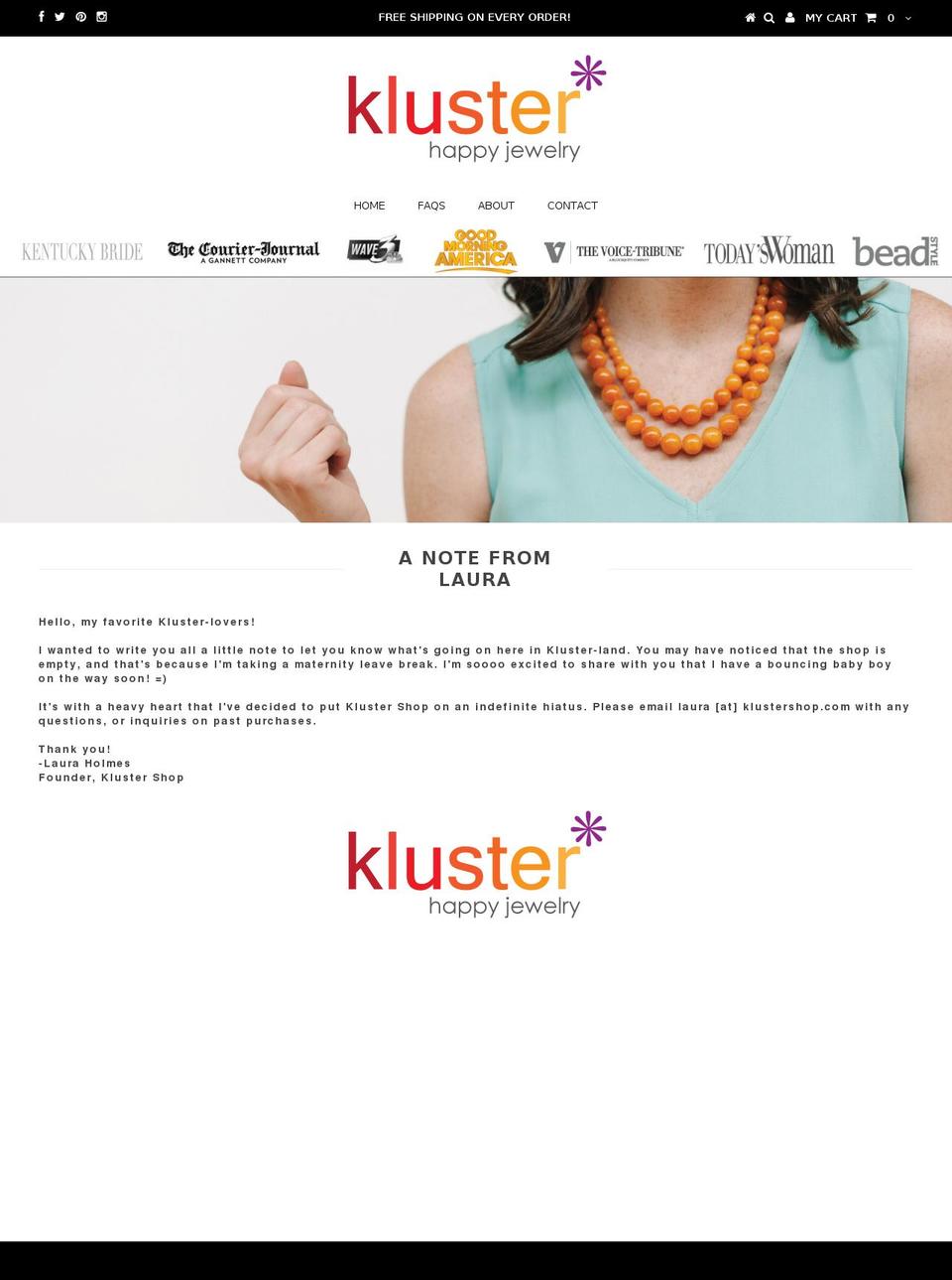 klusterblog.com shopify website screenshot