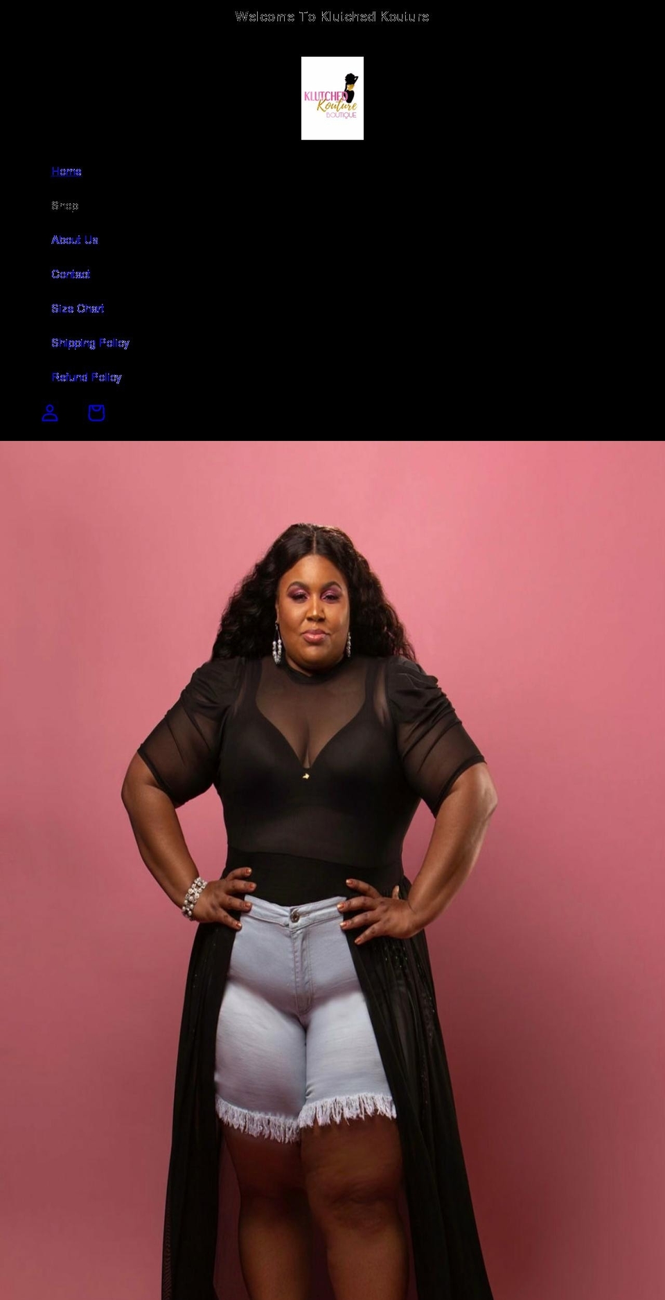 klutchedkouture.com shopify website screenshot