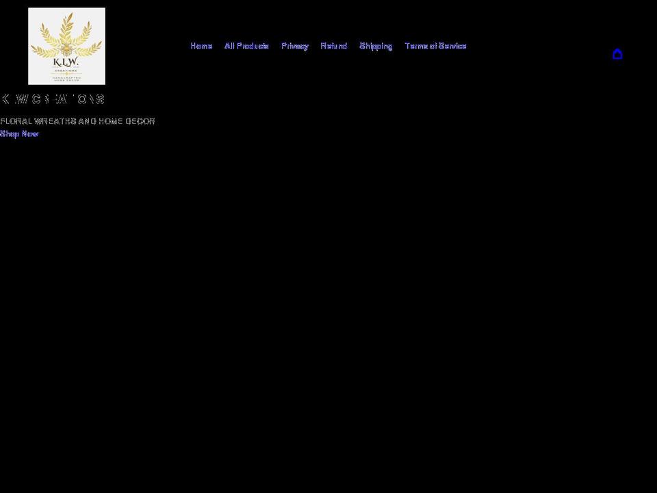 klwcreations.com shopify website screenshot