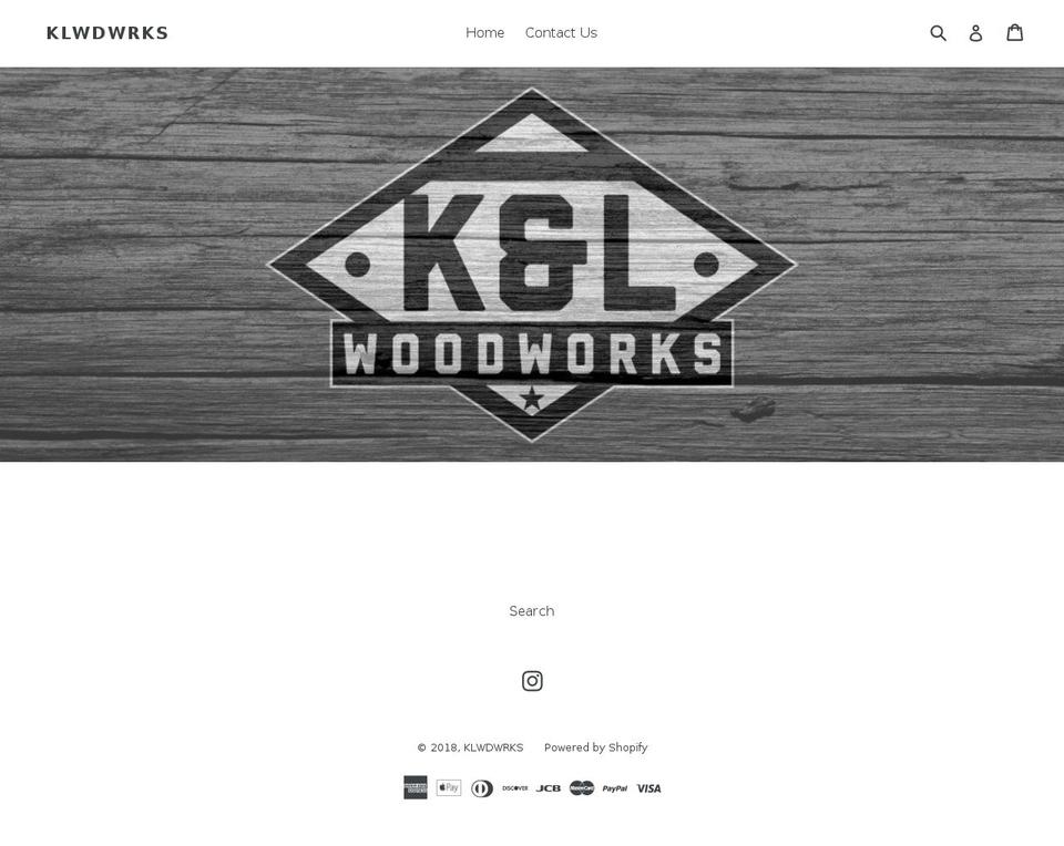 klwdwrks.com — Shopify storefront screenshot