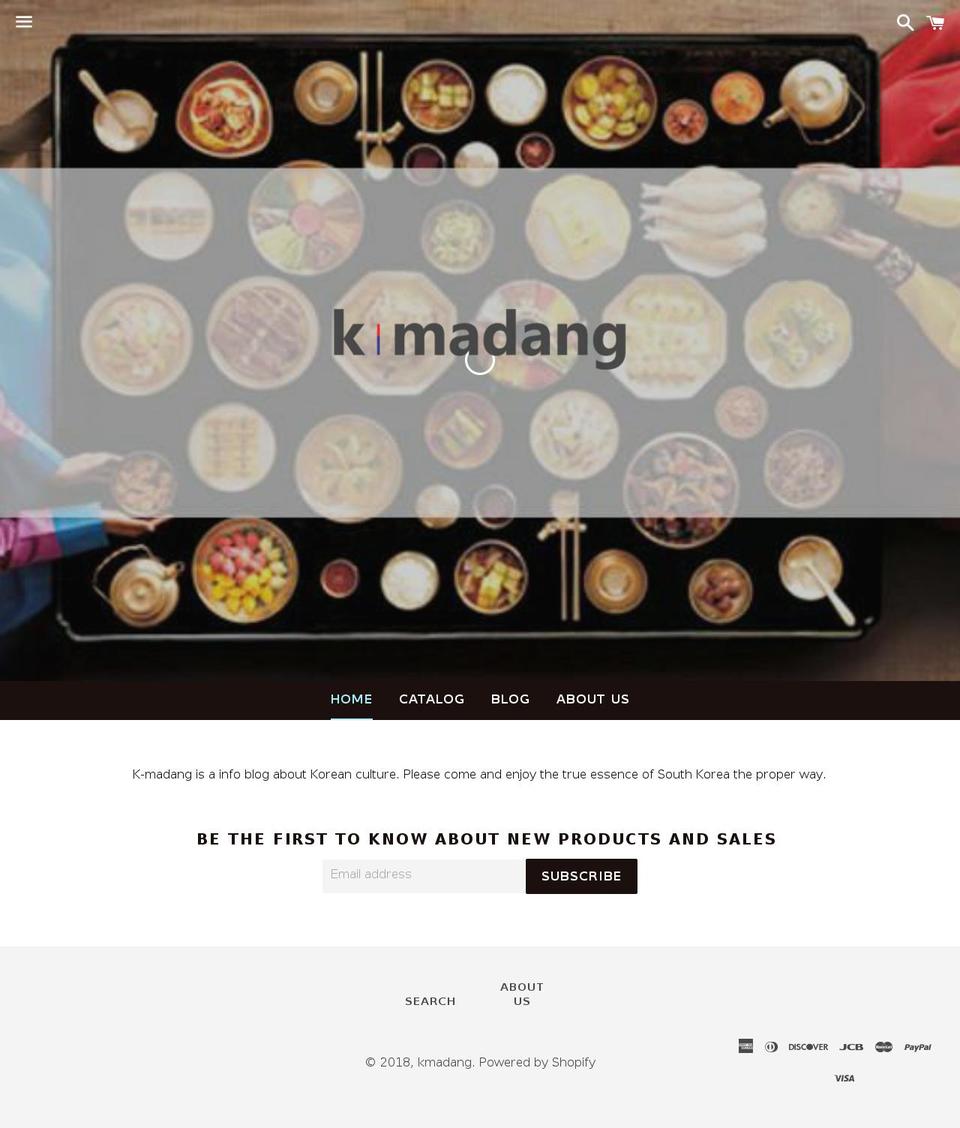 kmadang.com shopify website screenshot