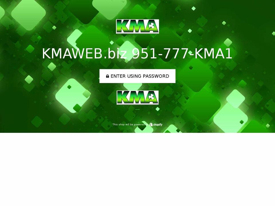 kmaweb.biz shopify website screenshot