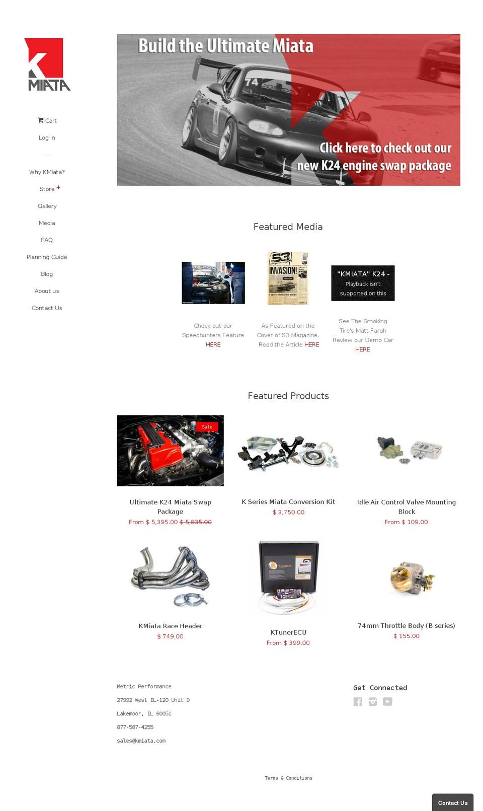 kmiata.net shopify website screenshot