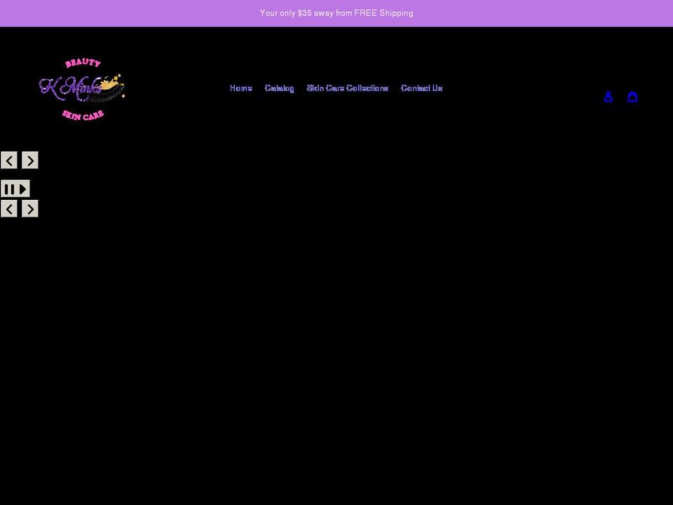 kminksbeauty.com shopify website screenshot