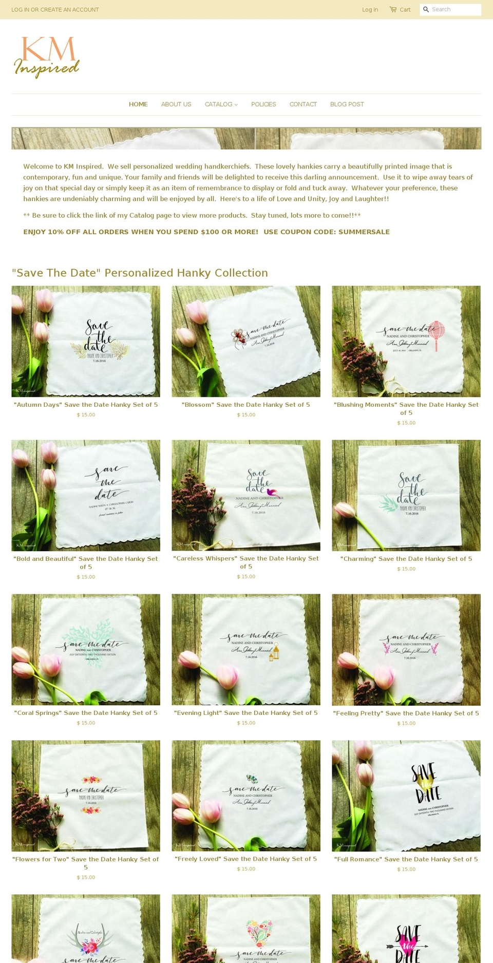 kminspiredboutique.com shopify website screenshot